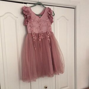 Elegant Pink Kids Dress Trish Scully Bianca dress size Flower girl, size 12
